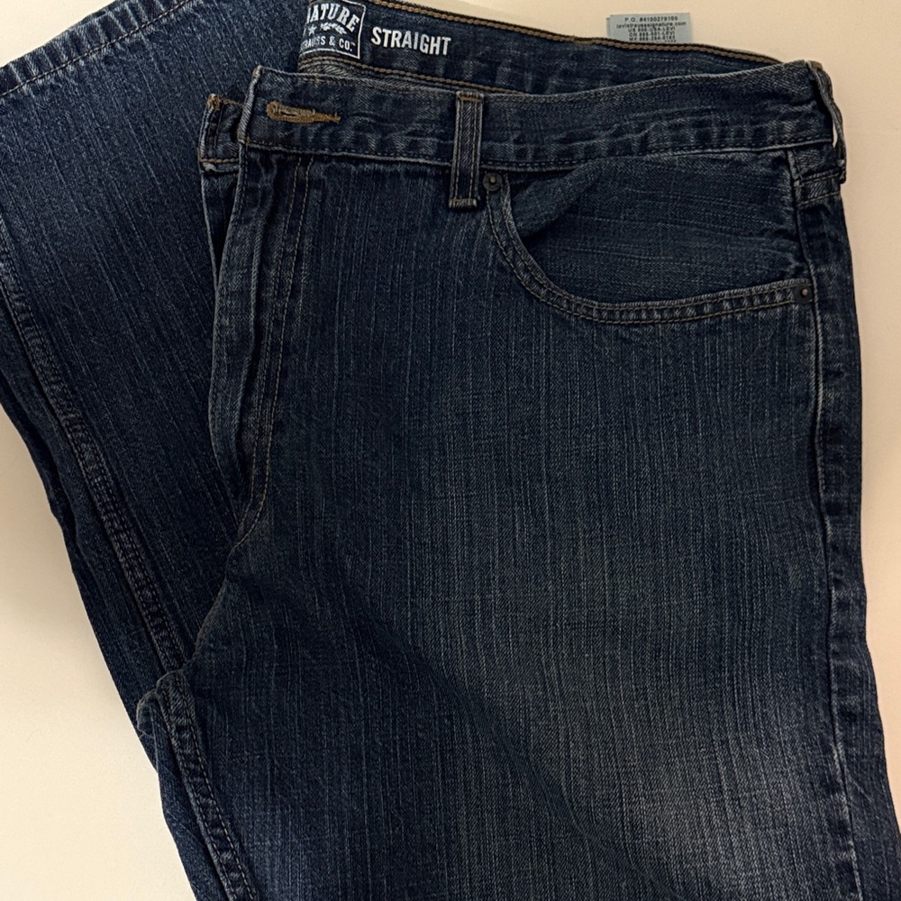 Levis Men's Straight Jeans - Dark Blue